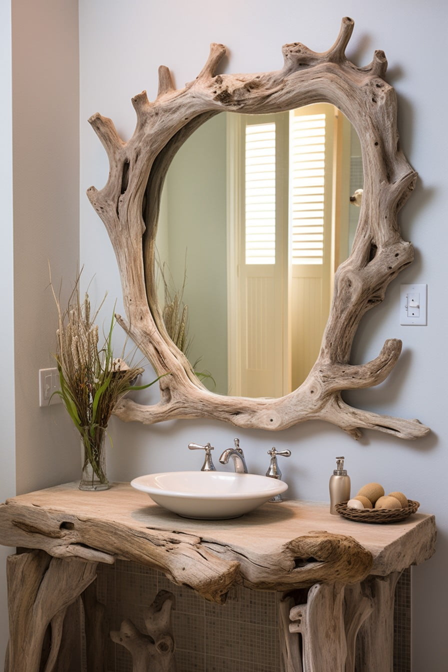 driftwood mirror frame