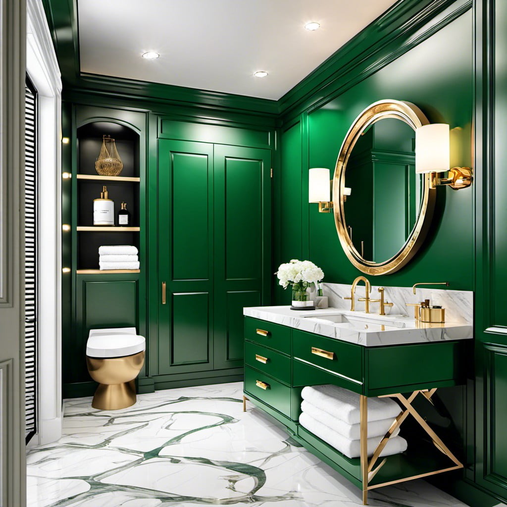 emerald green vanity