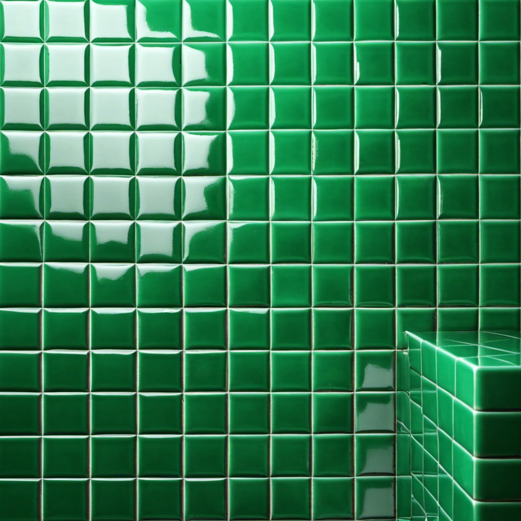 emerald mosaic floor tiles