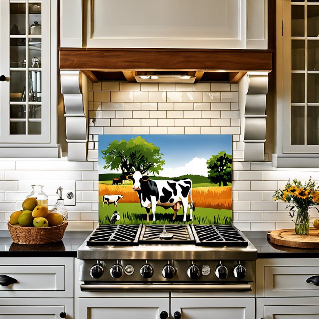 farm animal tile backsplash