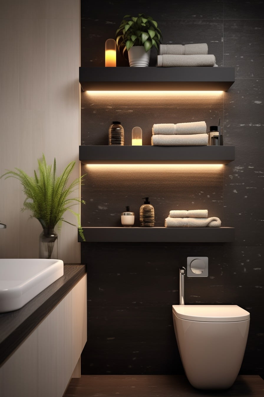 floating led shelves