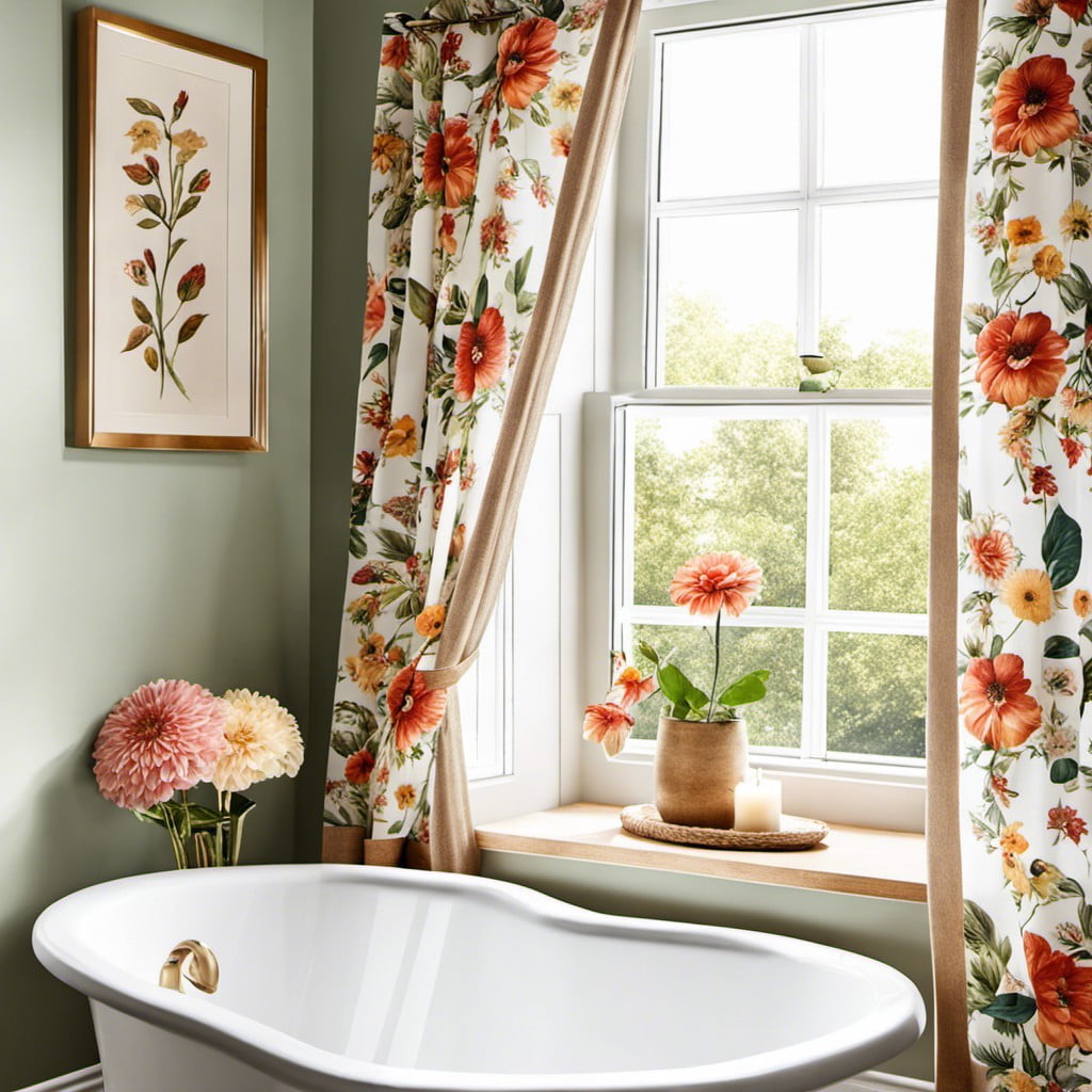 floral print curtains