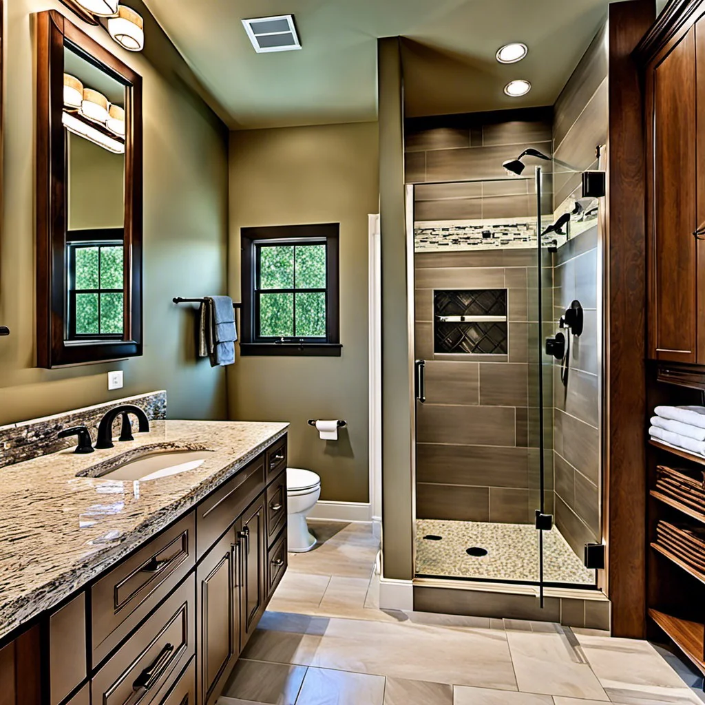 frameless glass shower area