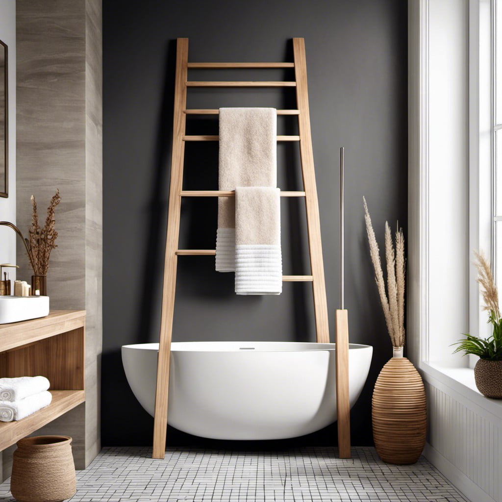 free standing towel ladder