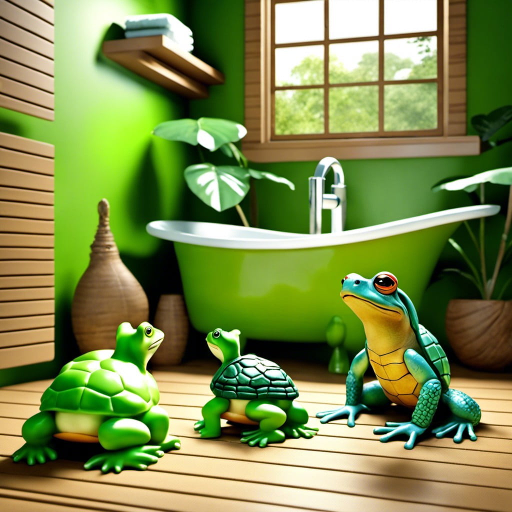frog or turtle bath toys