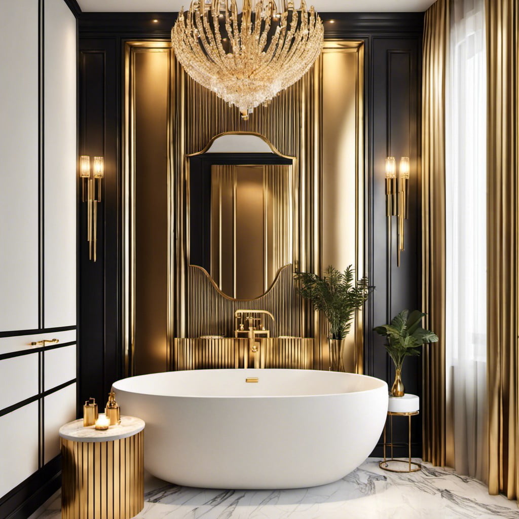 gold accent wall
