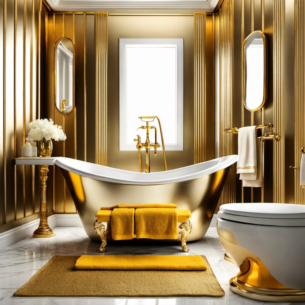 gold bath towels