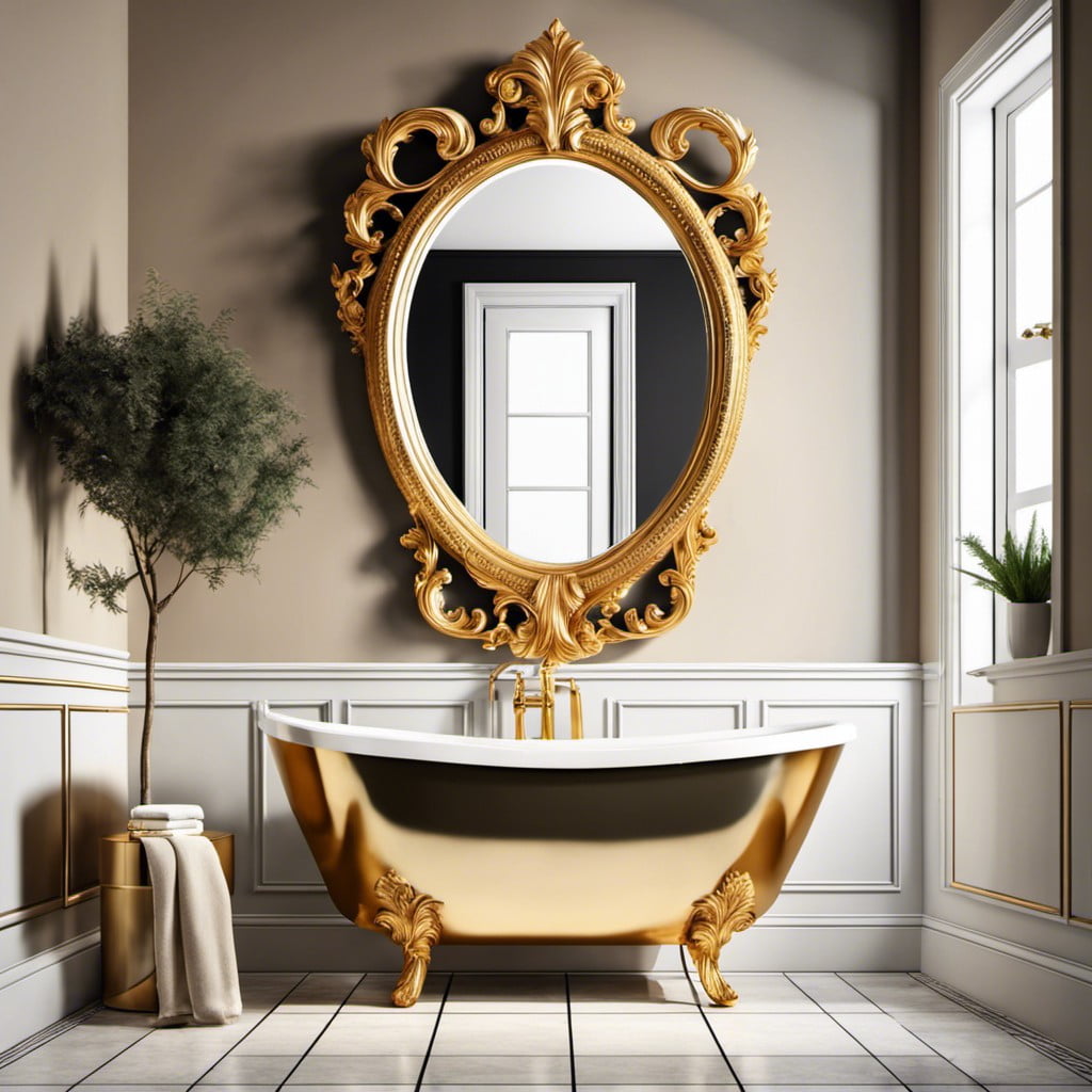 gold ornate mirror