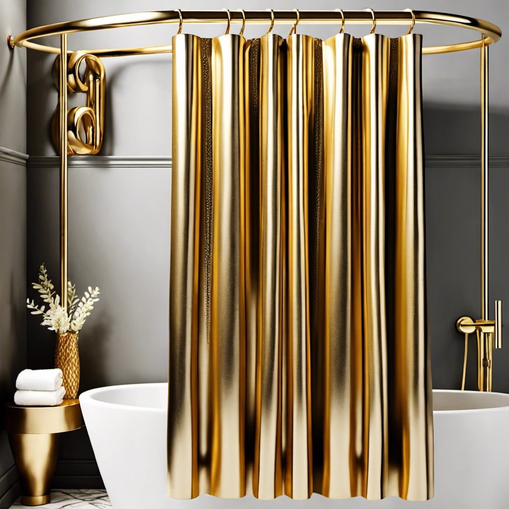 gold shower curtain rings