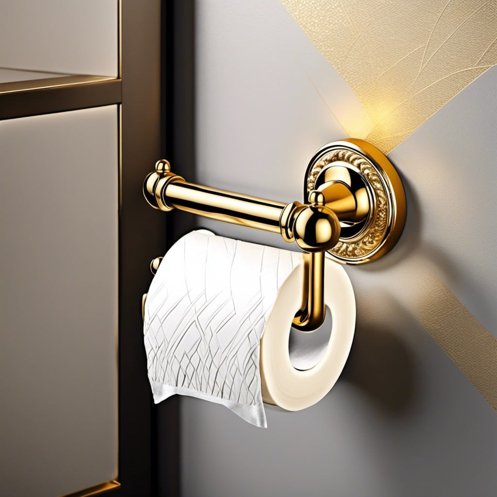 gold toilet paper holder