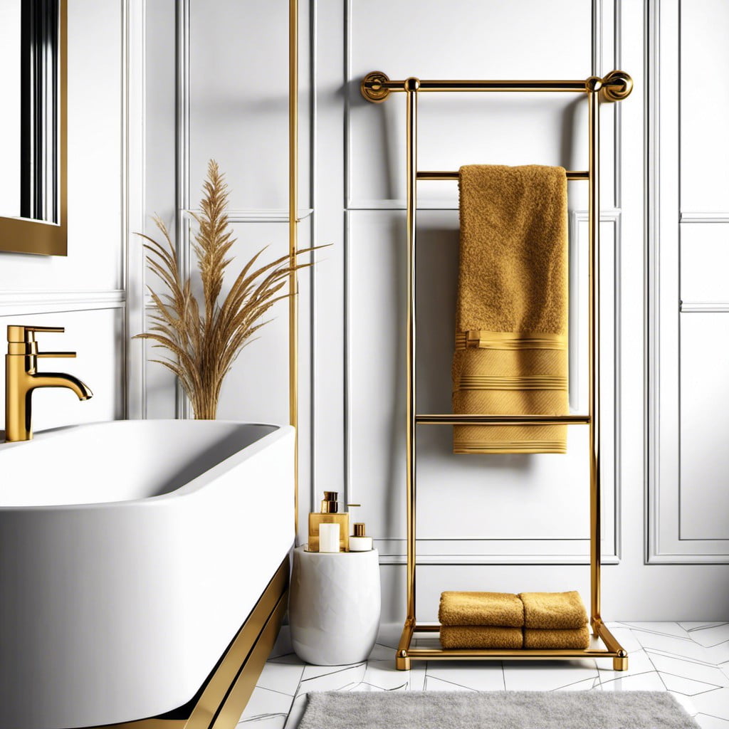 gold towel rack