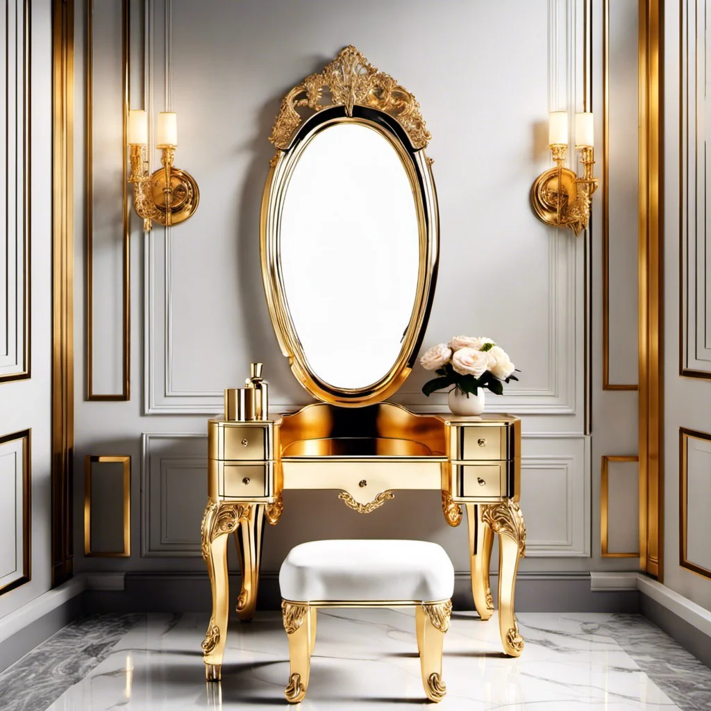gold vanity stool