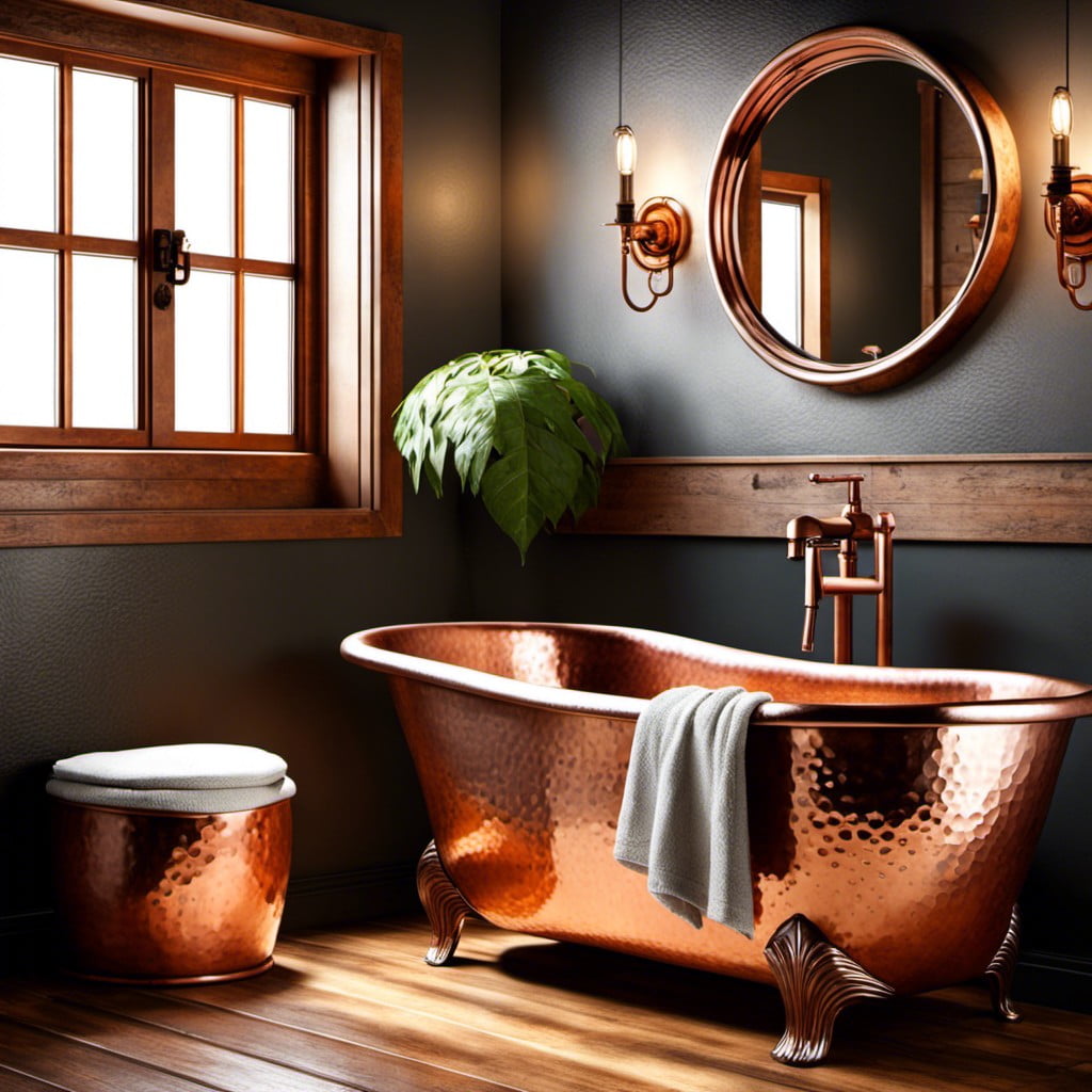 hammered copper tub