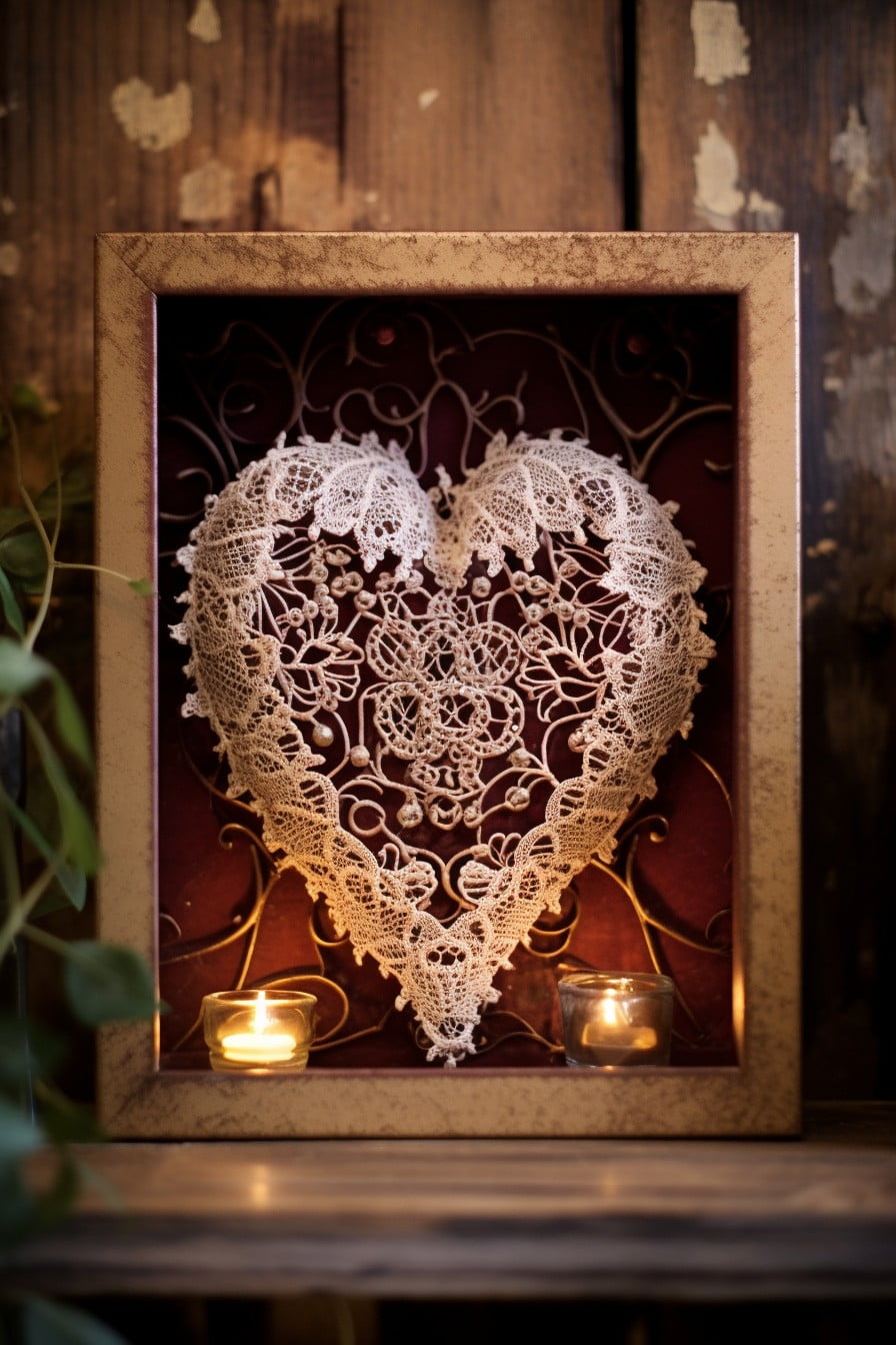 handmade lace heart