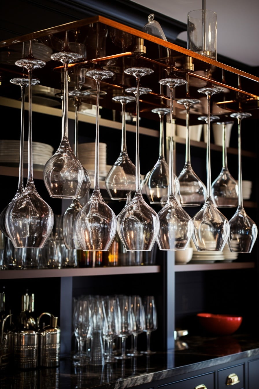 hanging stemware racks