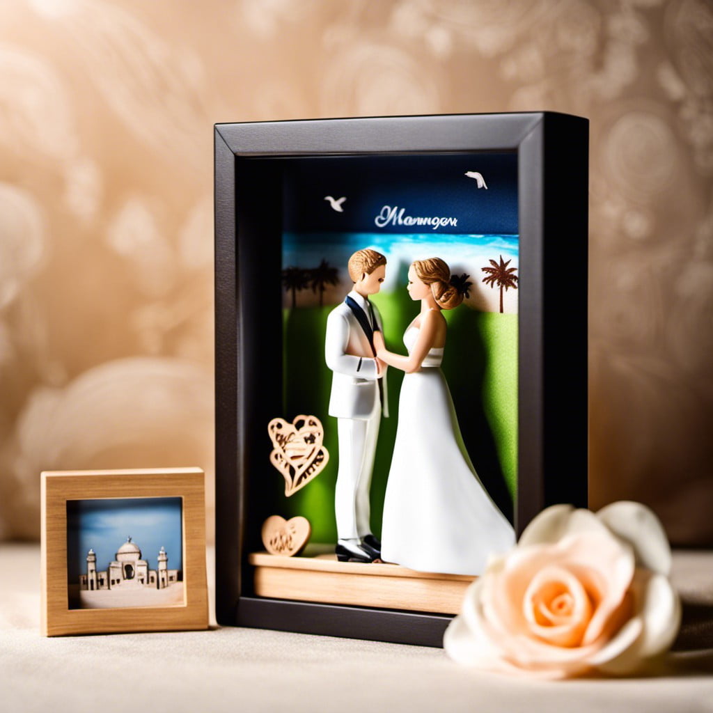 honeymoon souvenirs shadow box