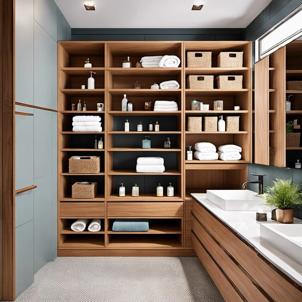 incorporate floor to ceiling storage shelves