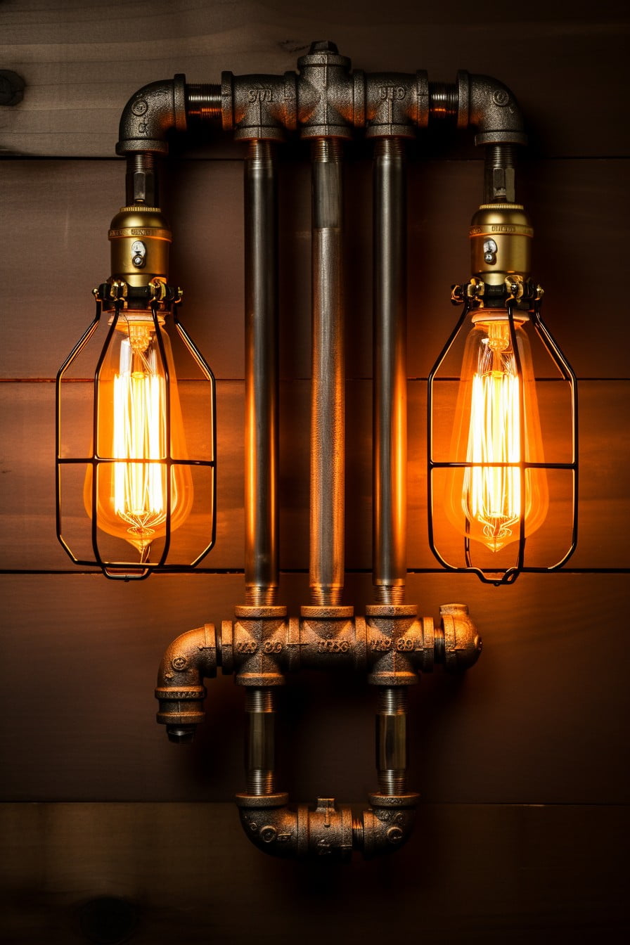 industrial pipe sconces