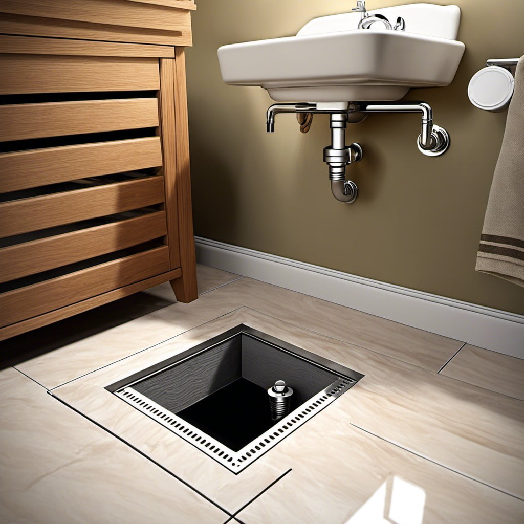 install a built in floor drain