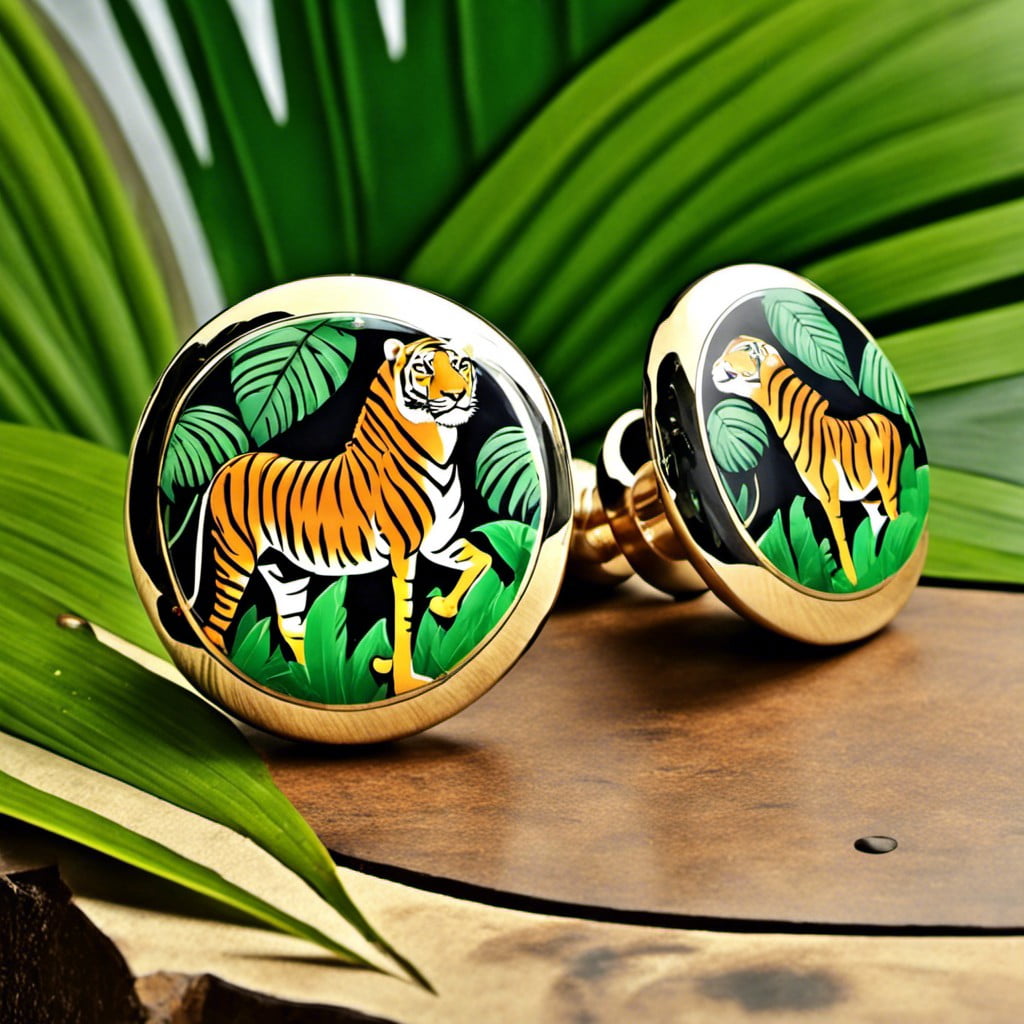 jungle themed shower knobs