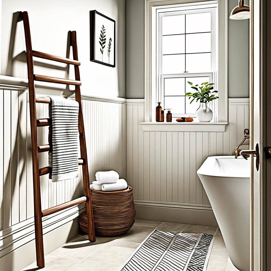 ladder storage for towels