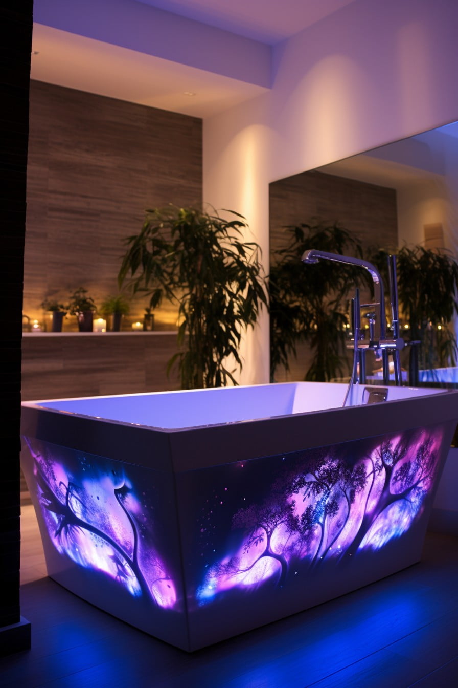 led mood lighting for relaxing baths