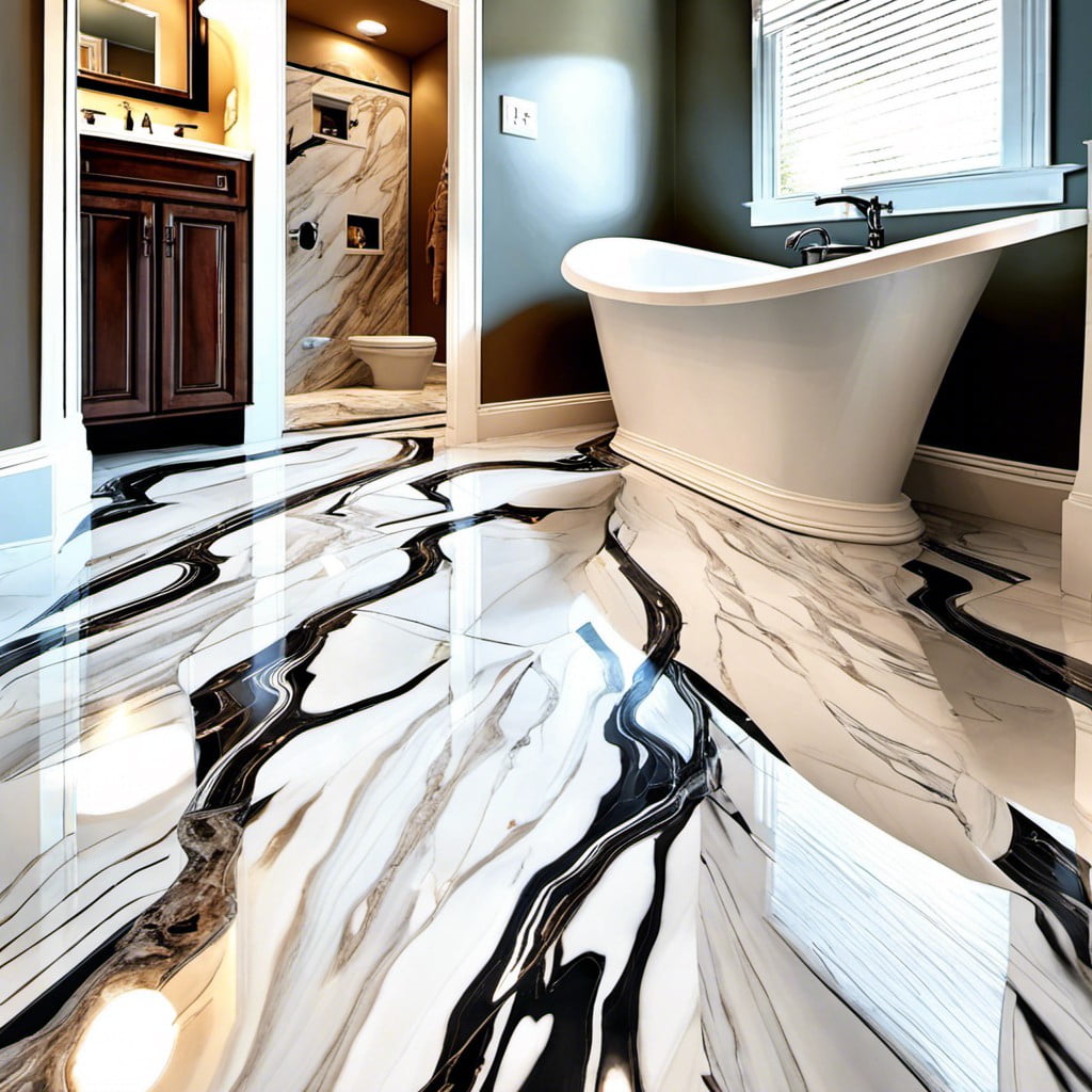 marble epoxy bathroom flooring