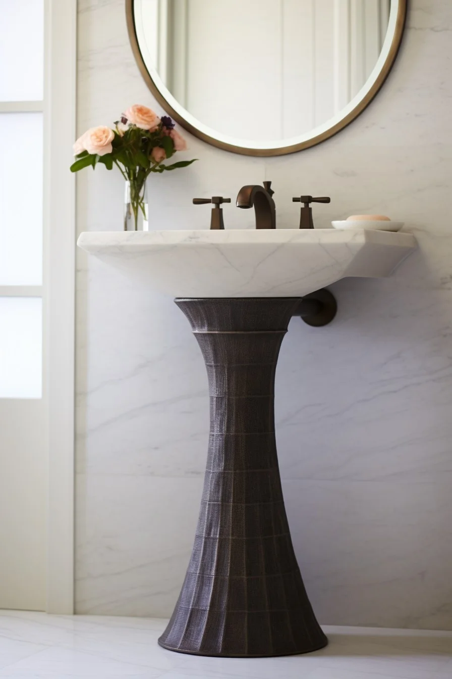 marble pedestal sink