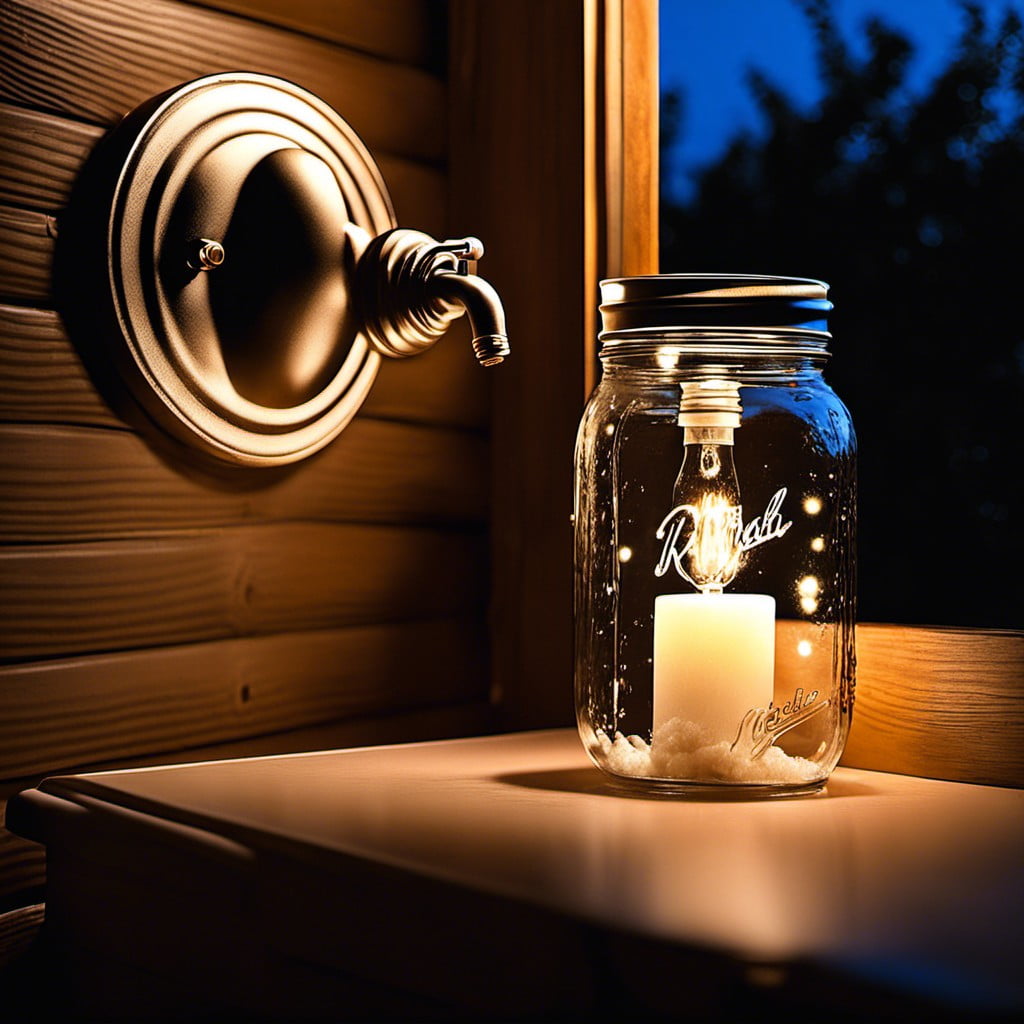 mason jar outdoor lighting for night use