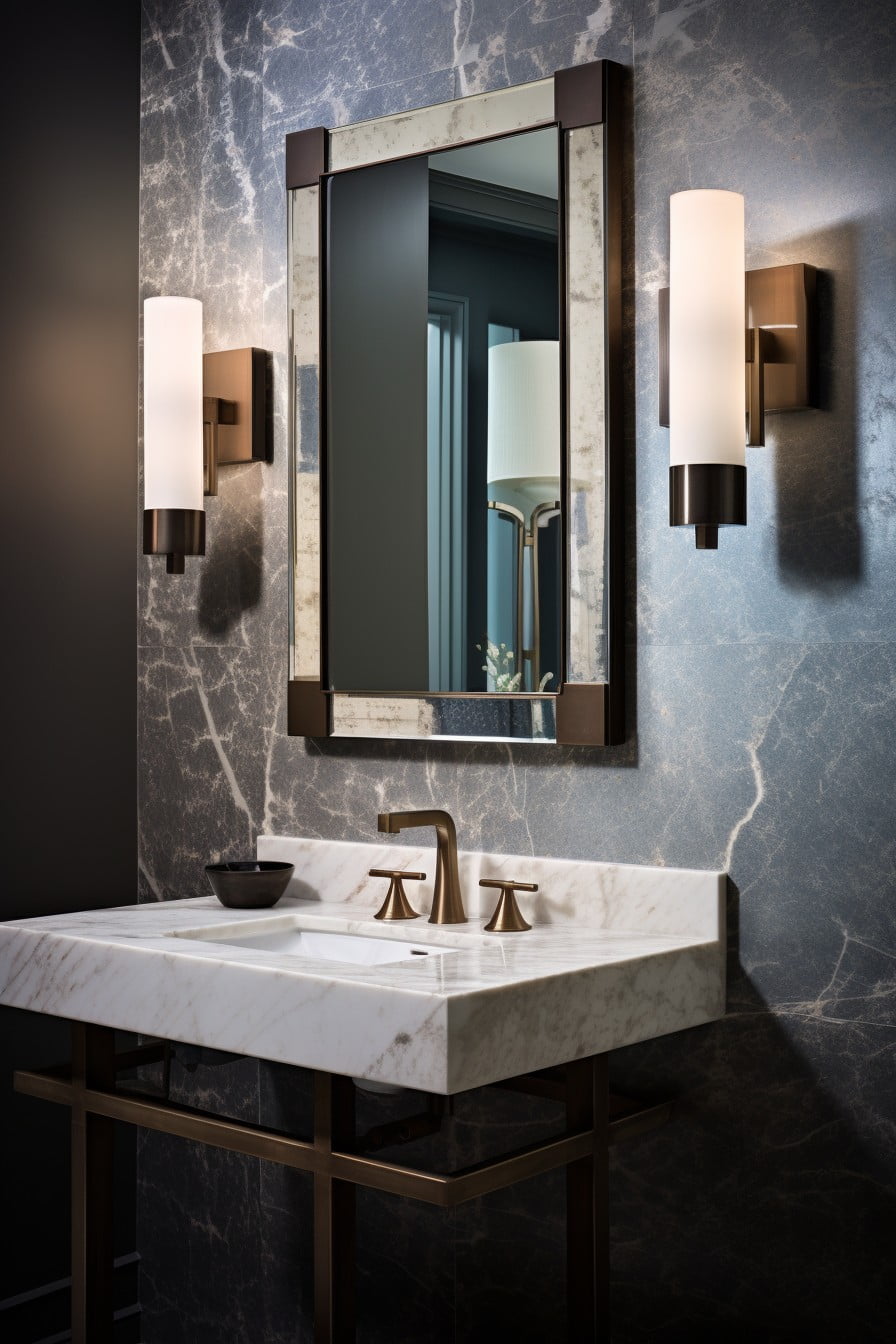 mirror integrated sconces