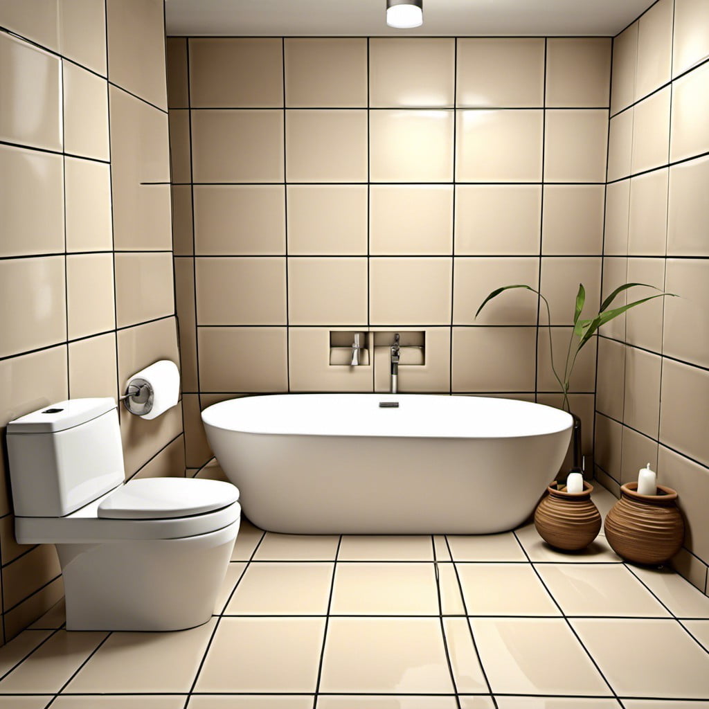 mixed beige modular tiles