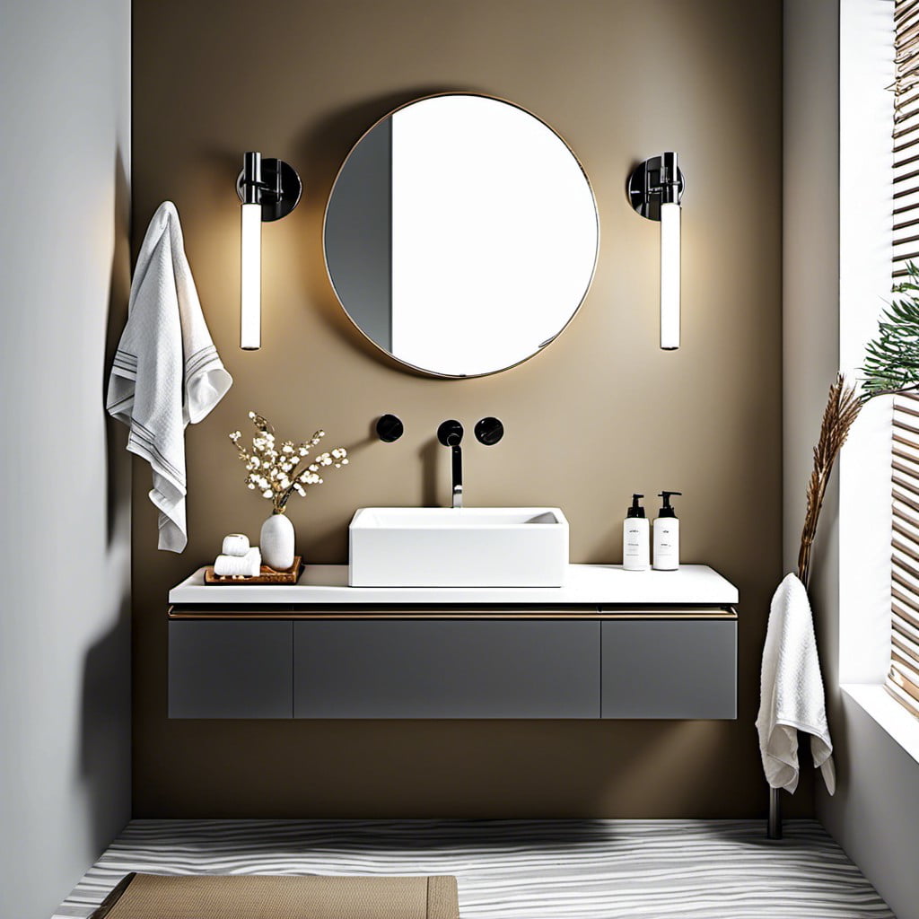 modern minimalist floating vanity