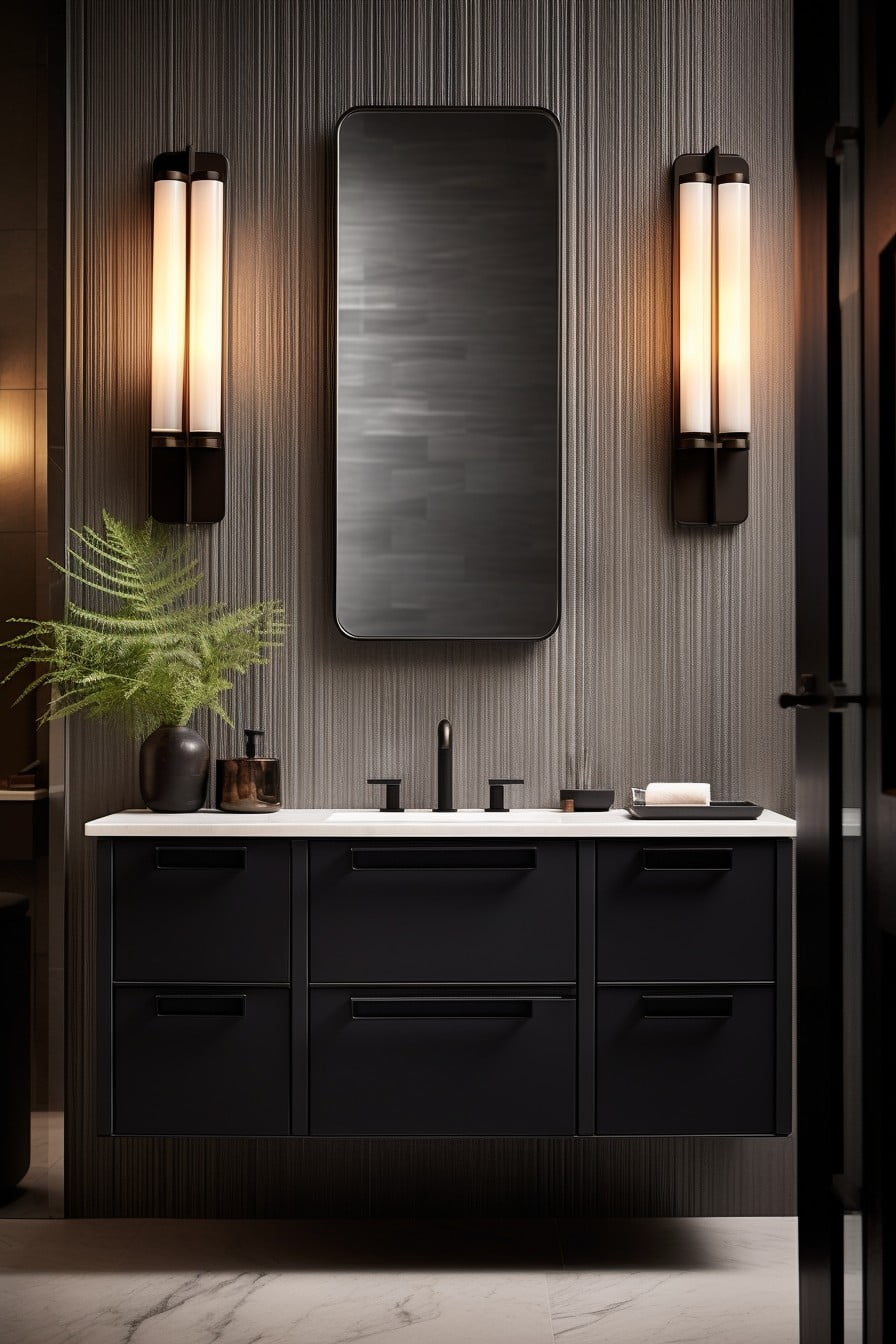 modish black matte sconces