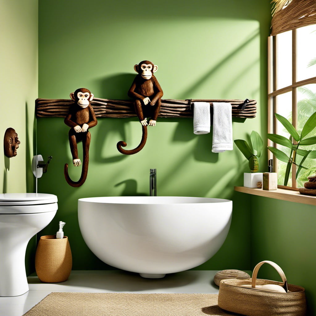 monkey theme towel hooks