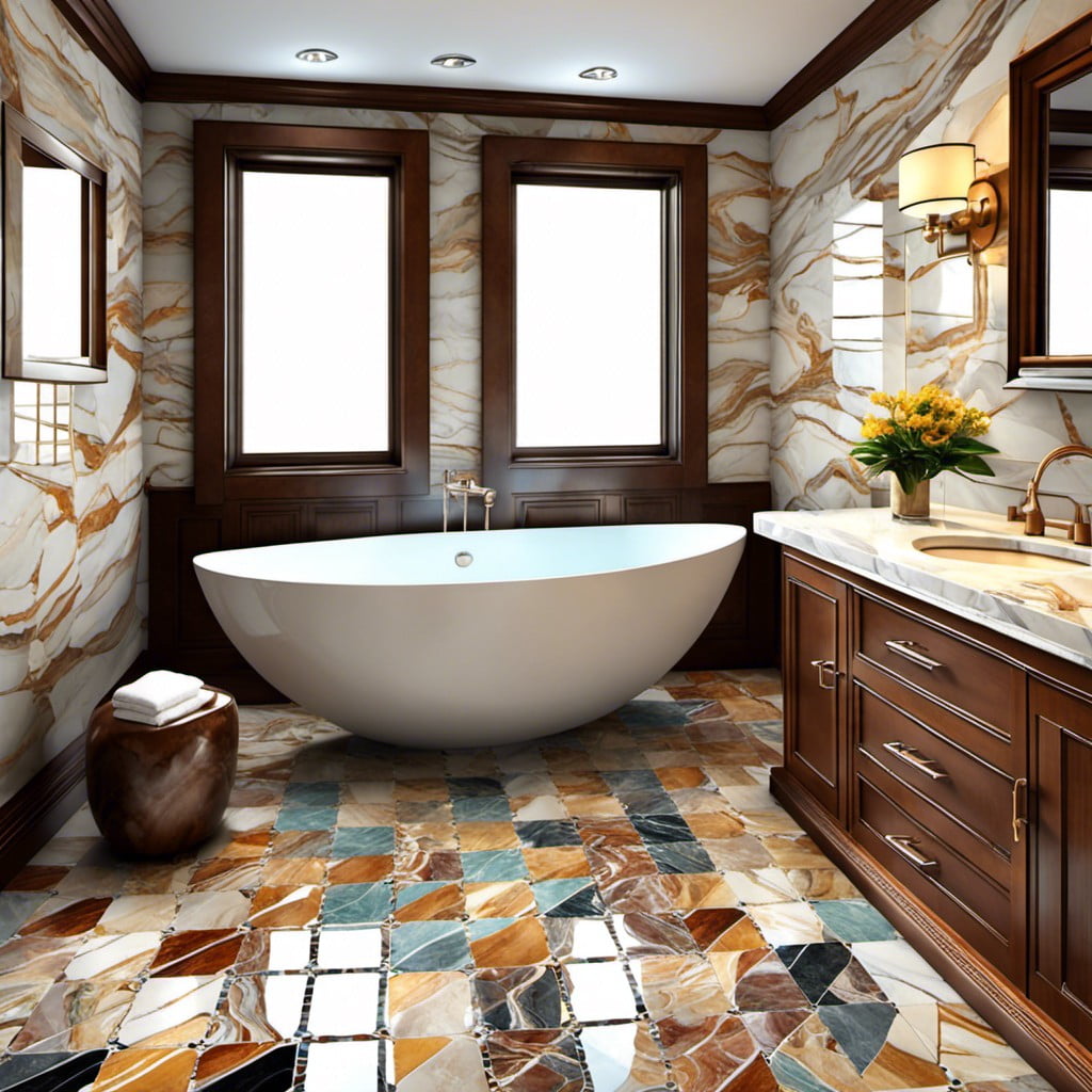 multi colored marble mosaic floor