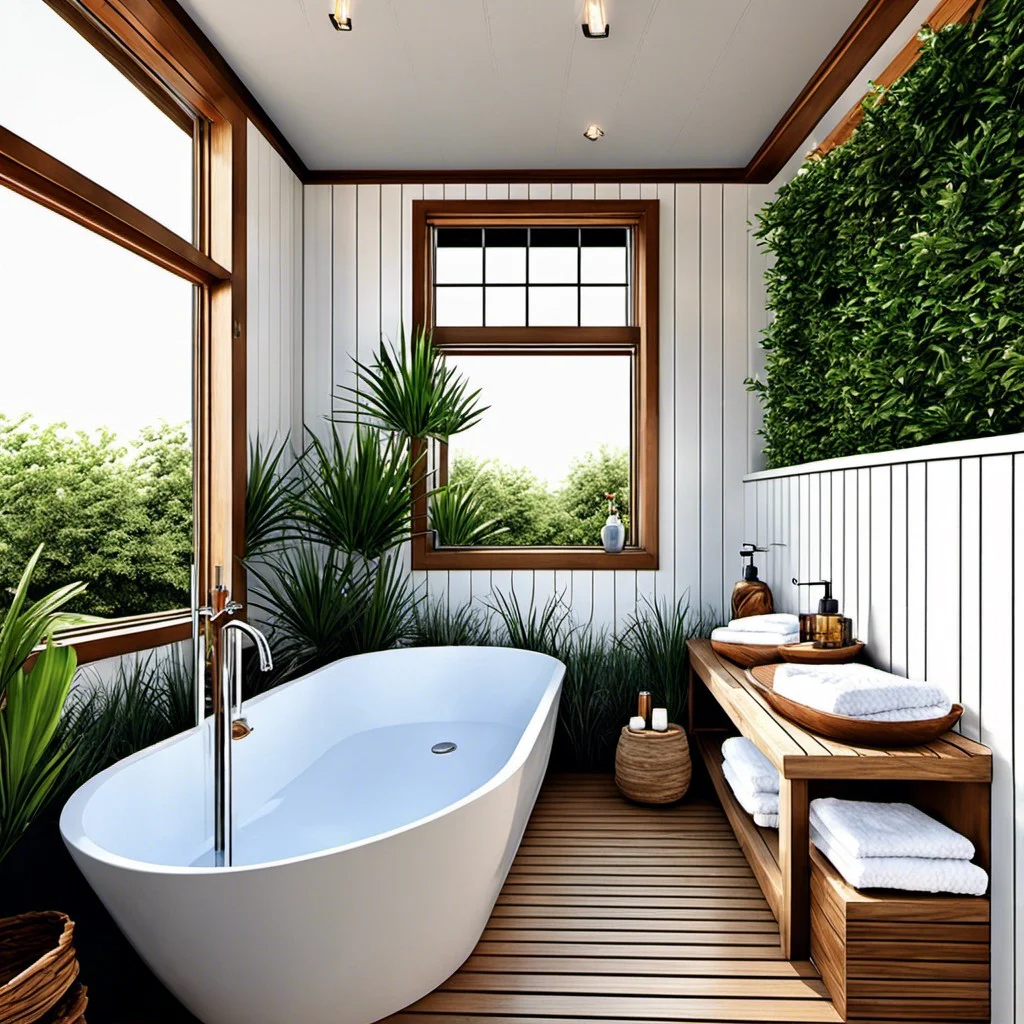 nautical themed outdoor bathroom