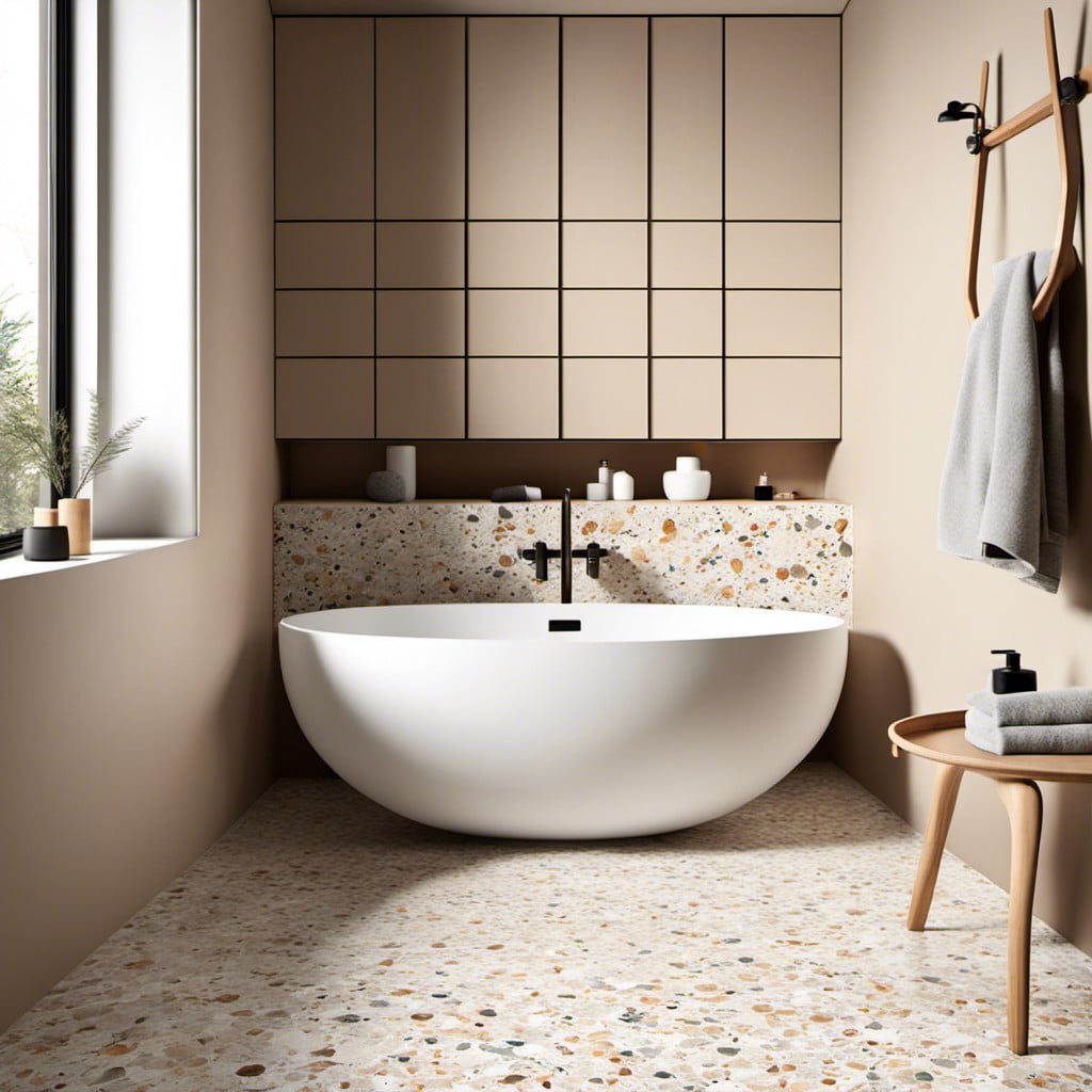 neutral terrazzo tiles