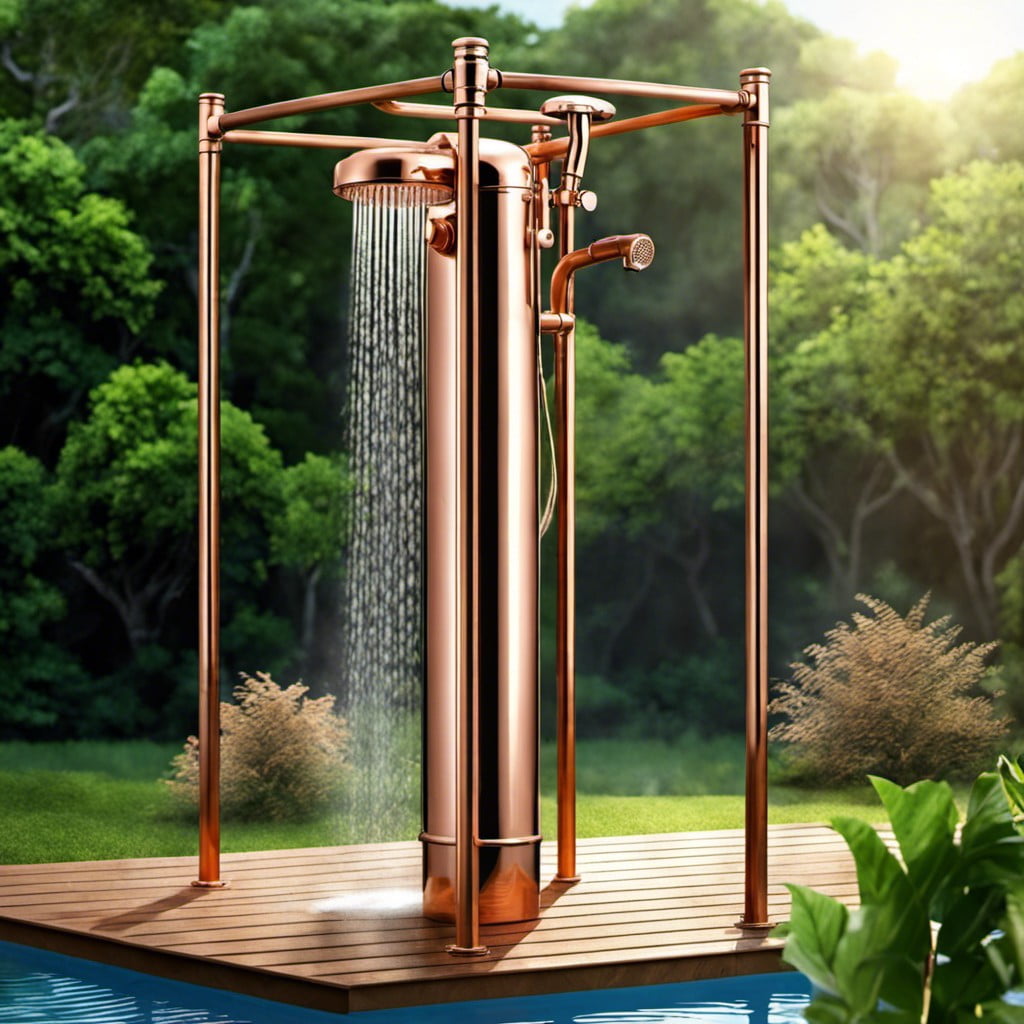 outdoor copper pipe shower