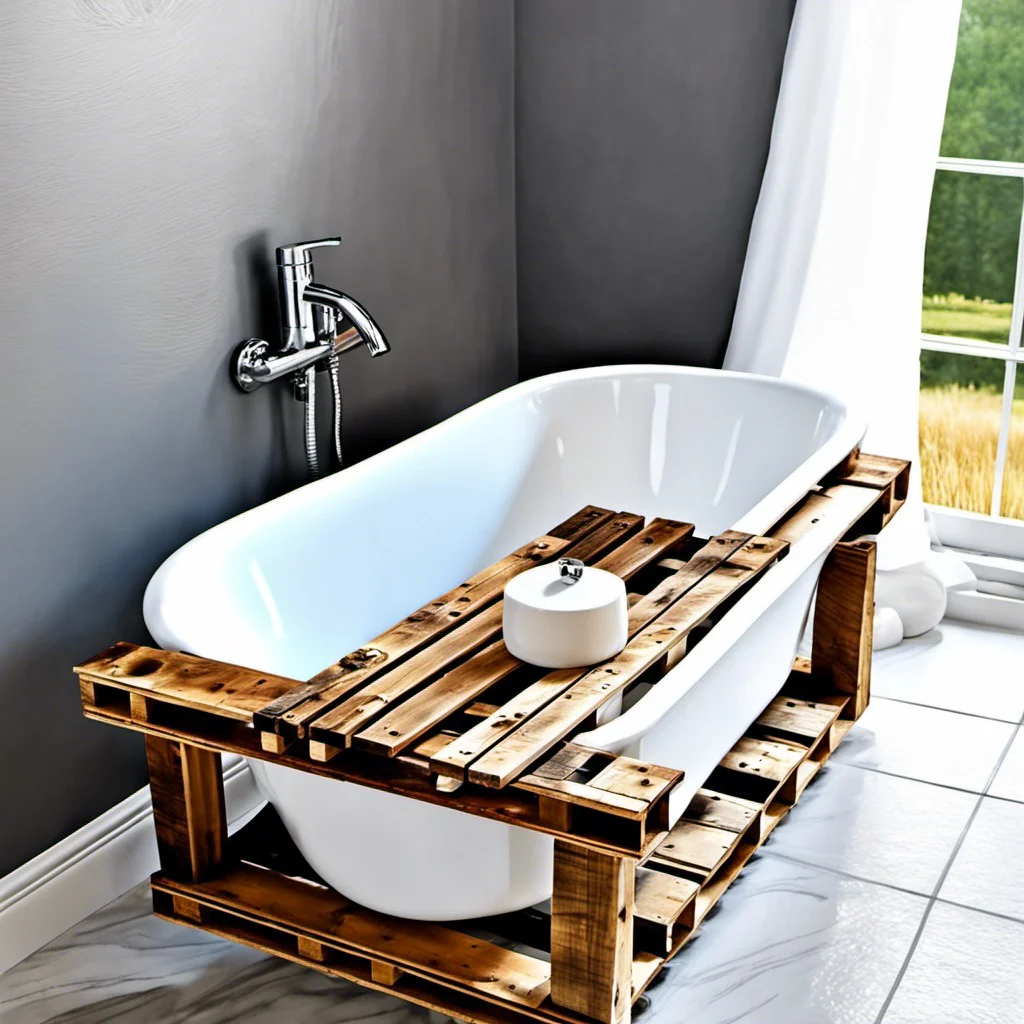 pallet bath caddy