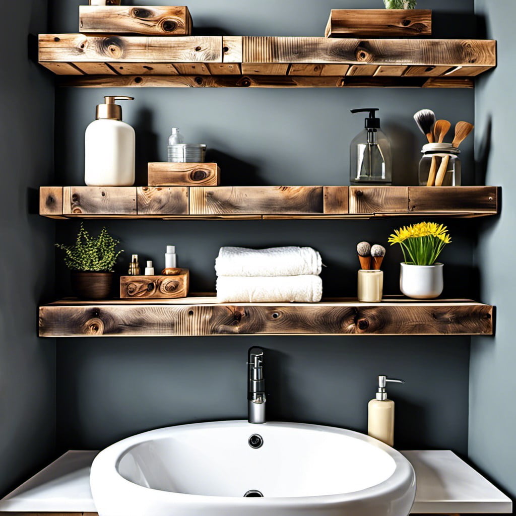 pallet floating shelves