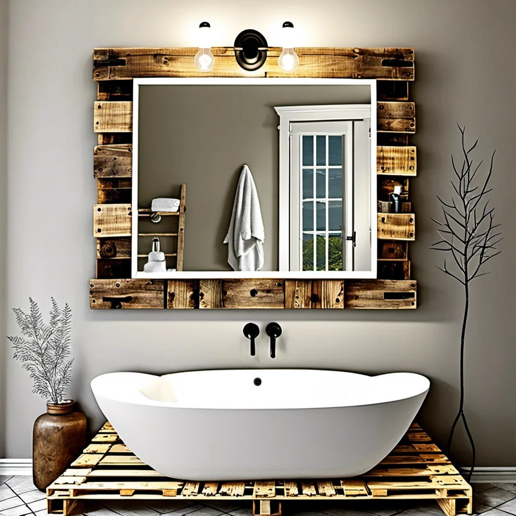 pallet framed mirror