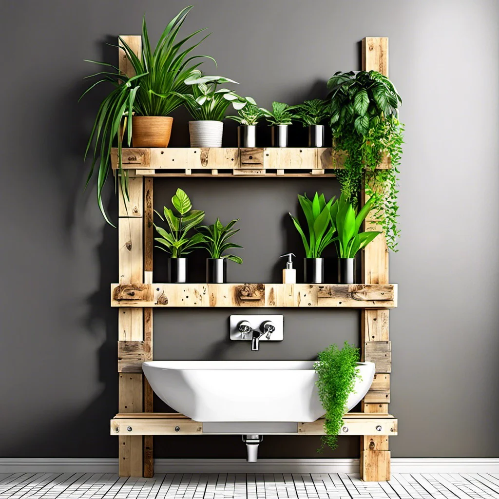 pallet planter for bathroom greens