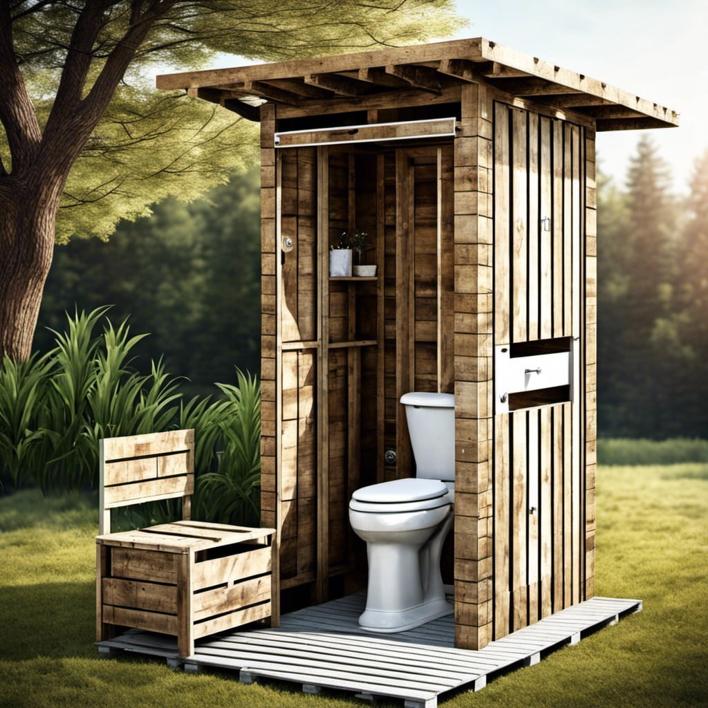 pallet toilet booth
