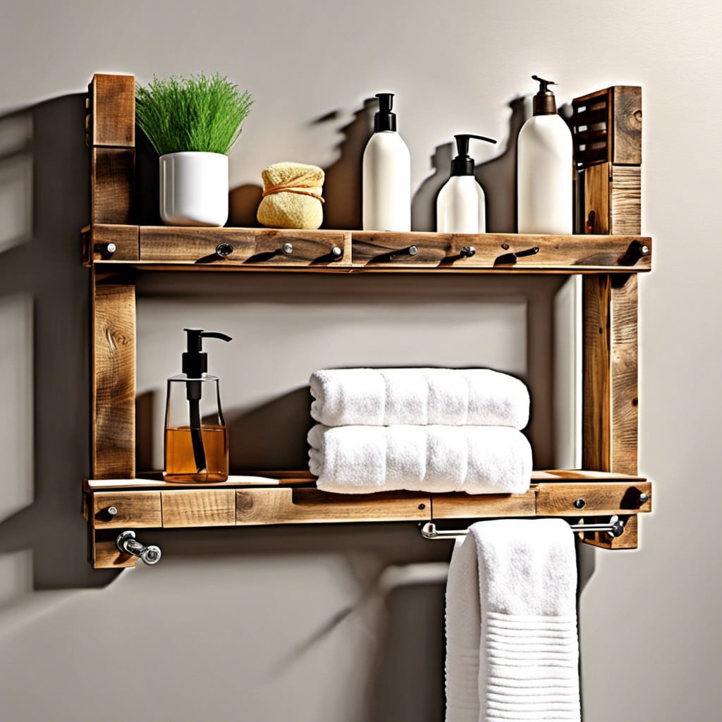 pallet towel rack