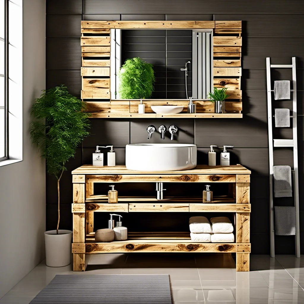 pallet vanity with sink