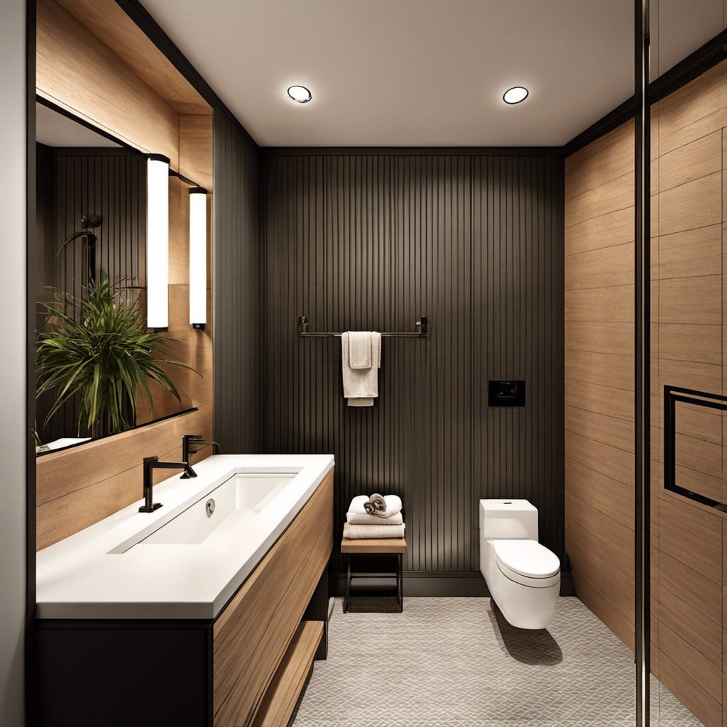 partitioned toilet area for privacy