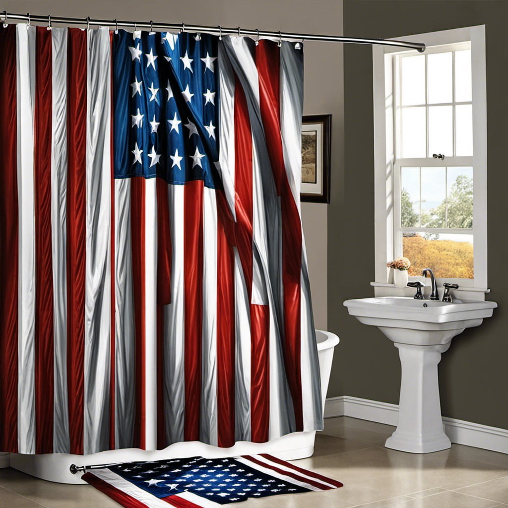 patriotic flag design curtain