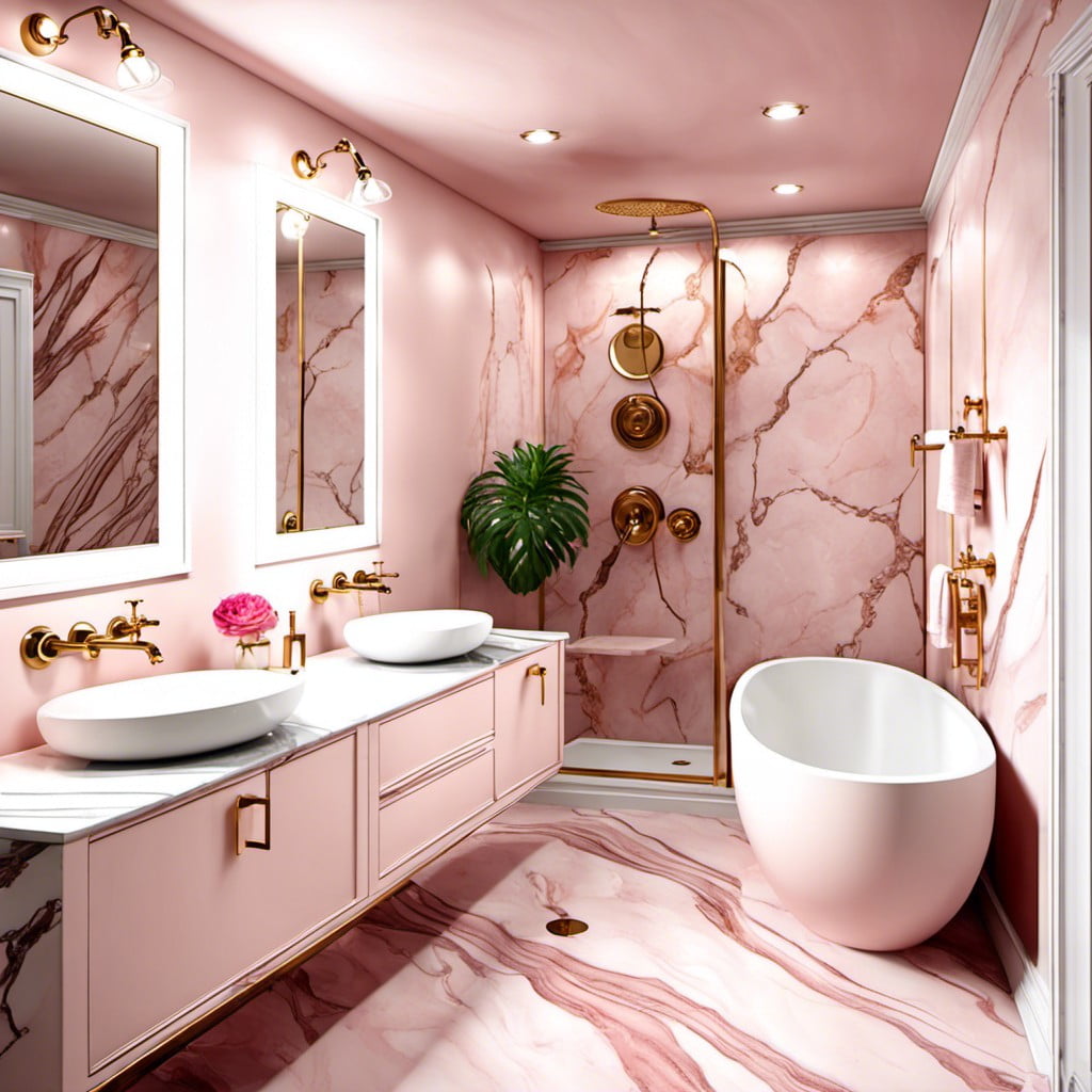 pink marble for a feminine touch