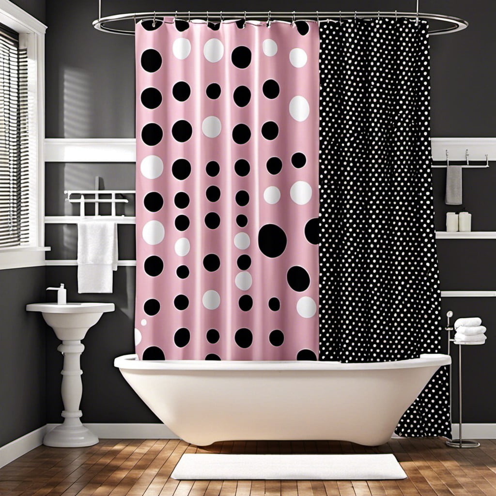 polka dot curtain