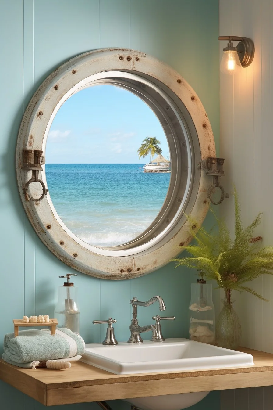 porthole bathroom mirror